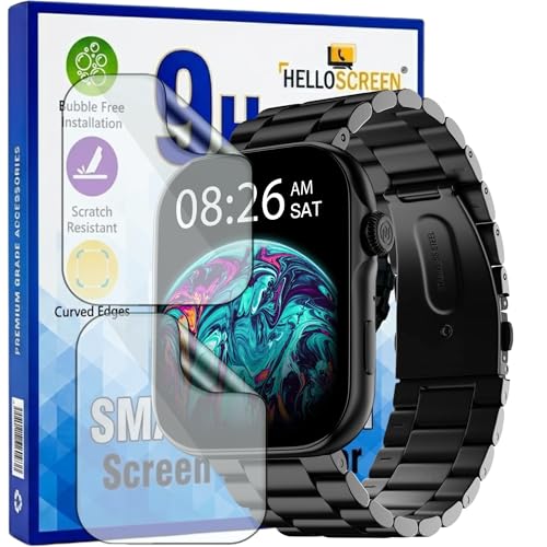 Image of 2 Pack | Smartwatch Screen Protector Guard for Noise Colorfit Ultra 3 | 1.96 inch | Flexible TPU Film, 9H Scratch Resistant, Bubble Free - Not a Tempered Glass