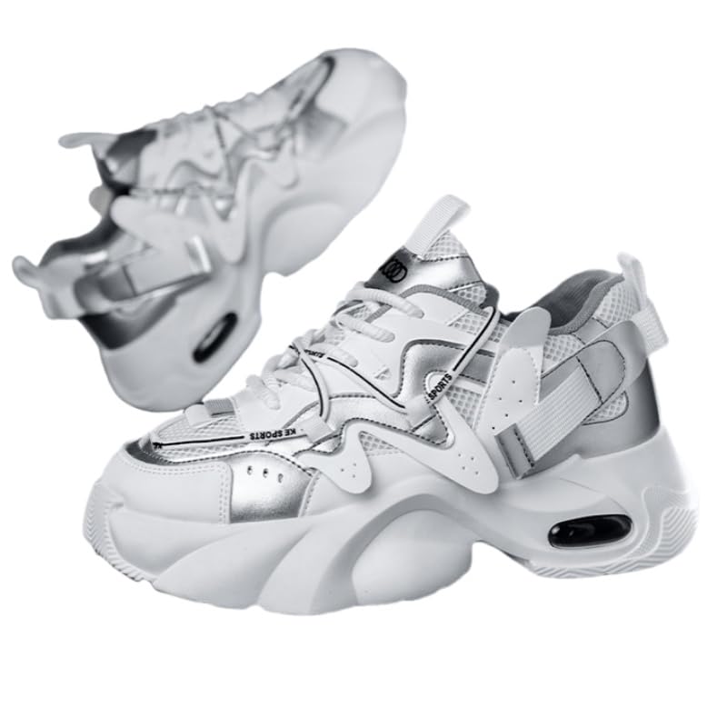 Men's Casual Sneakers Thick Sole Chunky Shoes Lightweight Comfortable Walking Shoes Fashion Athletic Tennis Shoes