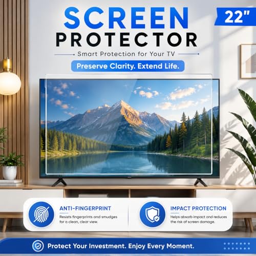 Image of ULTRAMAC 25 inch 3mm Acrylic TV Screen Guard | 9H Hardness | Scratch & Splash Resistant | ISO Certified Protection with Ultra HD Clarity