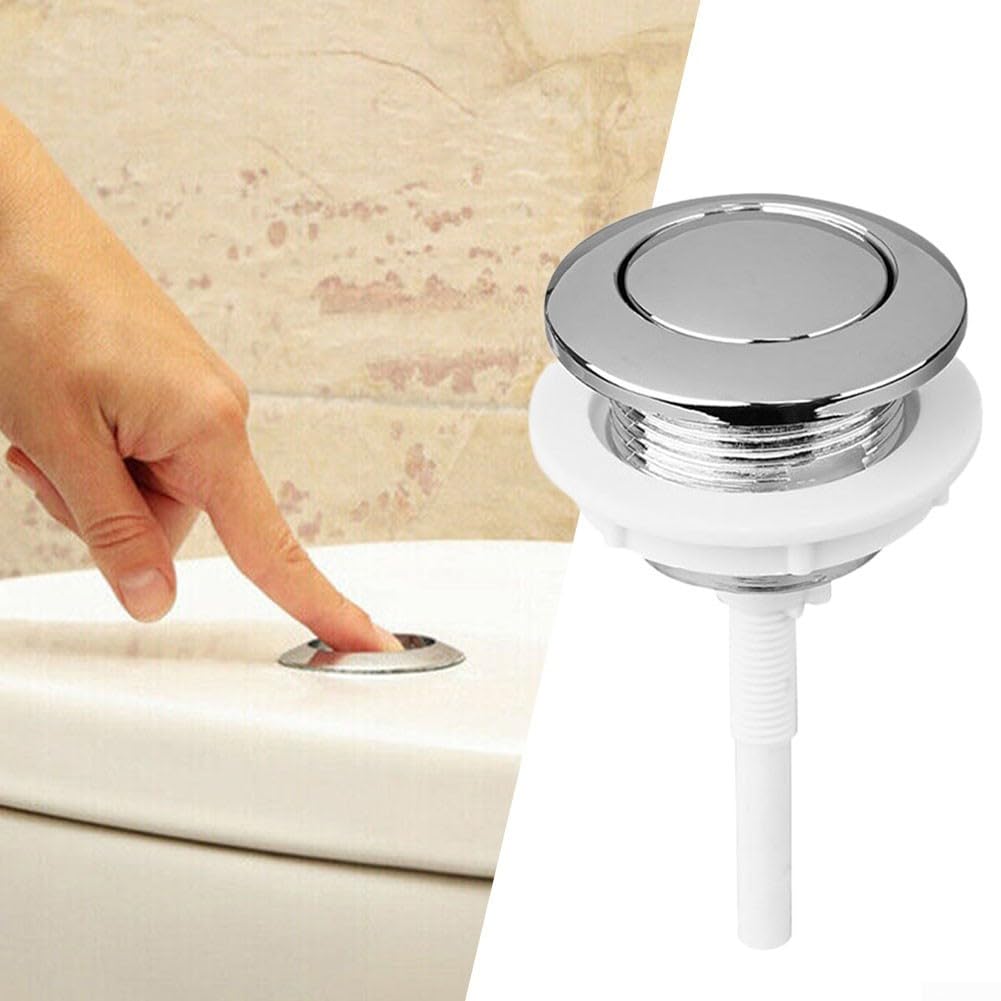 Pulsante per serbatoio WC, 38 mm pulsante per sciacquone singolo, pulsante per serbatoio dell'acqua della toilette, sostituzione del pulsante di scarico del WC
