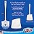 LOLA Classic Toilet Brush, 2 Pack, Durable Fiber Stiff Bristles, Compact Size, Non-Scratch, Long-Lasting