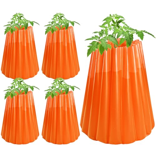 LFUTARI 5 Pack Wall of Water Plant Cover 19 x 17 Insulating Water-Filling Plants Protector Garden Early Season Plant Insulator for Outdoor Winter Growth Protection Against Frost