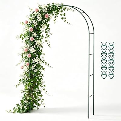 Kelived Metal Garden Arch Trellis for Climbing Plants Outdoor, Garden Arbors and Arches, Wedding Arch Frame Archway, Christmas Party Decoration