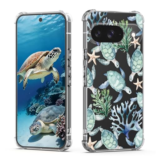 Coque pour Google Pixel 9 motif tortues océan protection fine femme