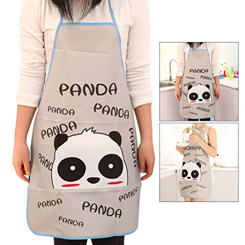 Avental de cozinha impermeável com alça de ombro da Healifty (Panda)