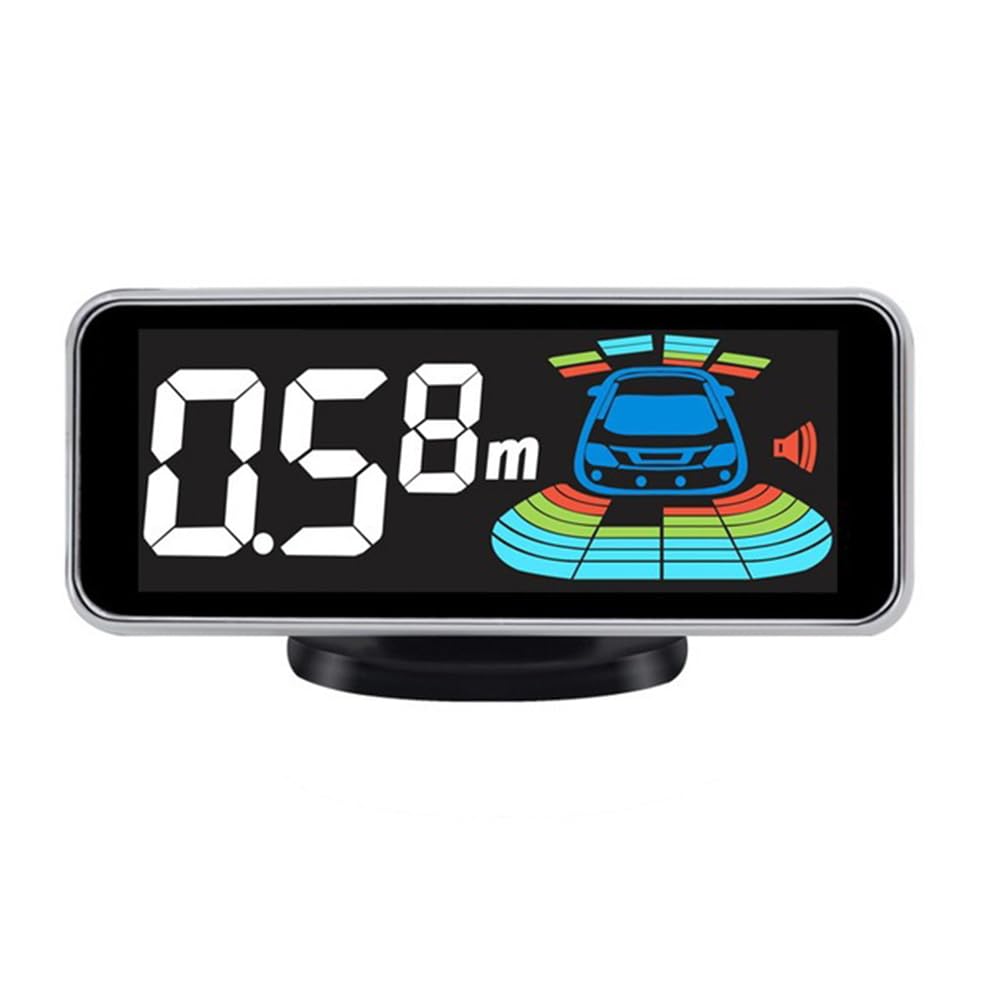 Sistema radar di retromarcia per auto, kit sensore di parcheggio, cicalino di allarme e promemoria vocale, display a LED con allarme posteriore automatico, sistema di monitoraggio di guida