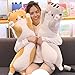 Cute Cat Plush Long Body Pillow Cuddle Cartoon Stuffed Animals Cat Plushie Soft Doll Pillows Gifts for Kids Girls(Gray, 35 Inches), 1 Count (Pack of 1)