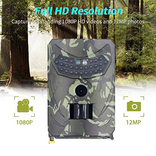 PR-100 Jagdkamera,Fulltime Wildkamera Fotofalle 12MP 1080P HD Nachtsicht Bewegungsmelder, IP56 Wasserdichter Staubdicht… – Bild 3