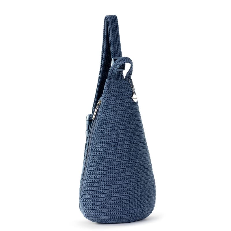 The Sak Geo Sling Backpack in Crochet, Single Sling Shoulder Strap, Maritime4