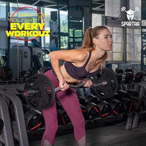 Spartaa Rubber Weight Plate - Olympic Grip Plate In Pairs Or Single For Strength Training, Weightlifting And Bodybuilding, Solid Cast Iron Weight Plates For Barbell (35 Pounds (2Pcs)) #TOP3