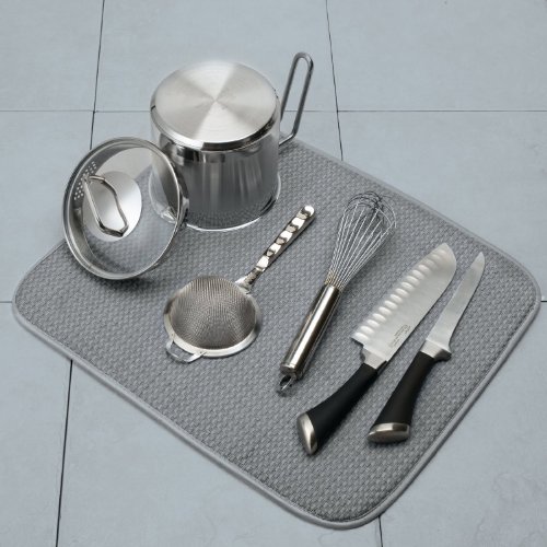 Norpro 18 By 16-Inch Microfiber Dish Drying Mat, Grey (359G), Pack Of 1 #TOP1