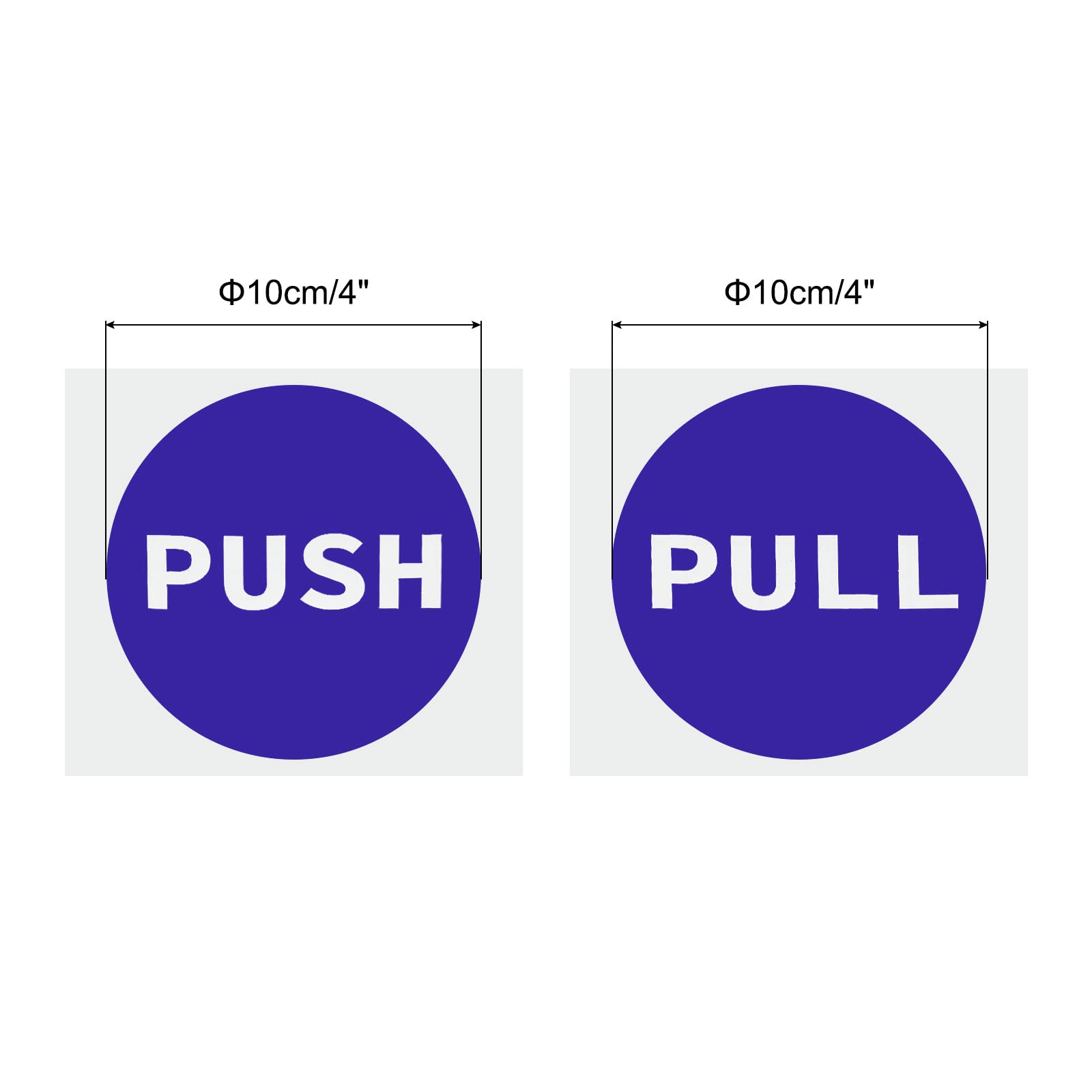 Cartelli Push Pull Autoadesivi Per Porte - 4 Pezzi Formato Misto, Vinile Lucido Rimovibile - Foto 11