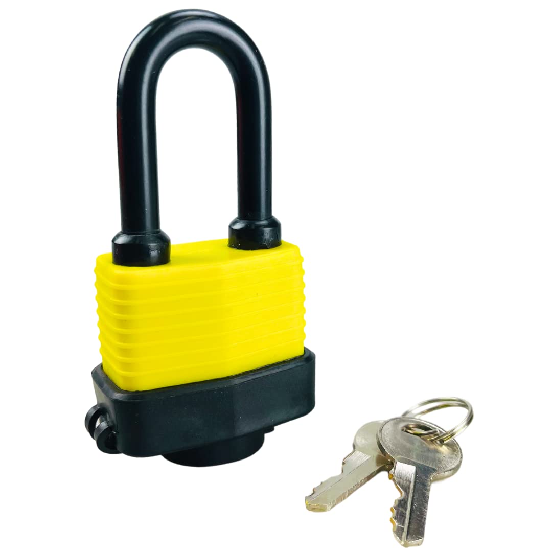 SAFEGUARD 1-5/8" Long Shank Waterproof Laminated Padlock || Heavy Duty Outdoor Lock with Rust-Proof Protection and Weatherproof Cover for Maximum Security