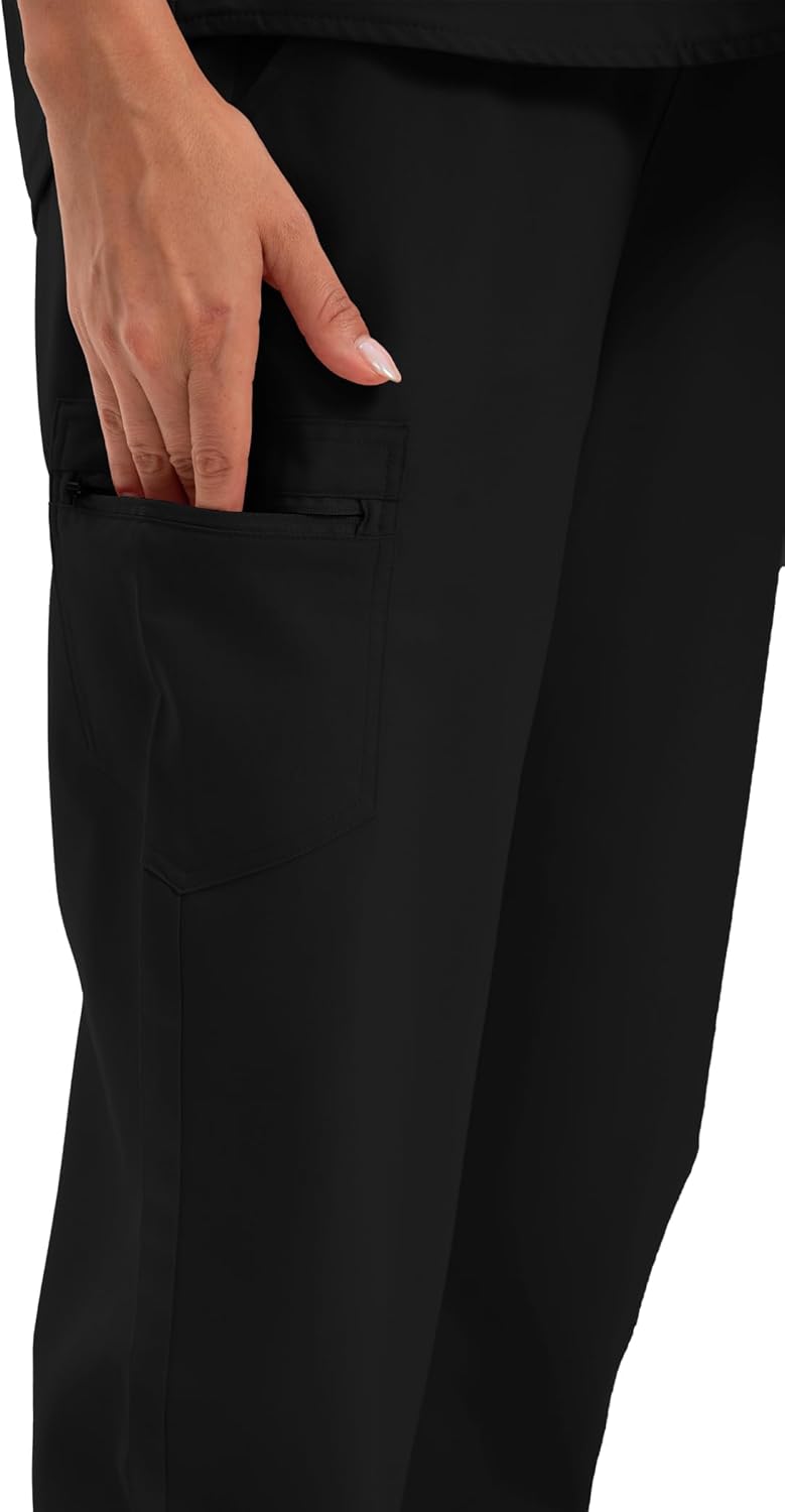 Scrub for Women Set - Stretch Scrub Top & Jogger Pants Mandarin Collar Anti-Wrinkle Scrub Suit Medical Uniform - Image 5