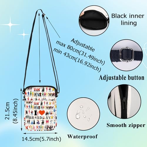 G2TUP Theatre Musical Crossbody Bag Theatre Lover Gift I Love Musical Shoulder Bag Drama Character Merch2