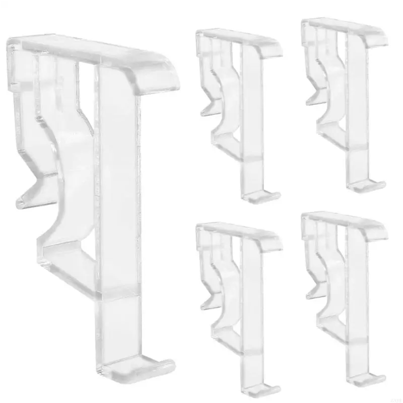12 Pcs Blinds Valance Clips Clear Plastic Hidden Brackets for Window Curtains Repair Parts Shades Wooden Shutters For Curtain