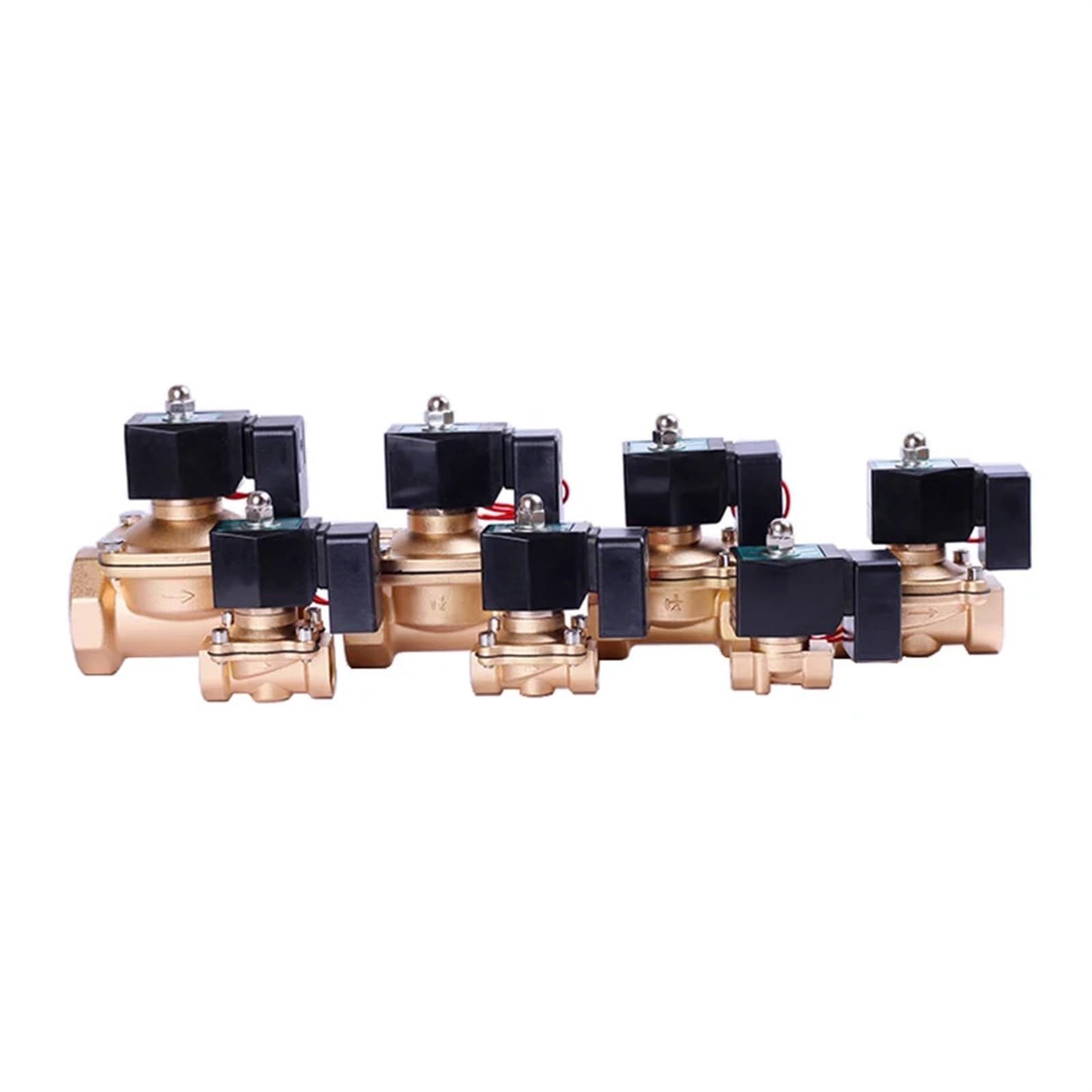 Huuoqiwy Women's 36893 Energy Saving Electric Solenoid Valve Normally Closed Brass Thread Coil Can Be Powered On 24 Hours A Day 12V 24V 220V(Nbr-Seal-380Vac-Closed)