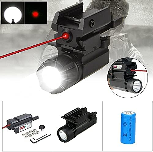 Miniatura 2 de GOTICAL Pistola táctica 2 en 1 Clase IIIA láser de punto rojo y linterna LED blanca de 180 lúmenes, accesorios de caza para pistolas 1911 M9 G-Lock