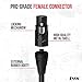 LyxPro Quad Series 6 ft XLR 4-Conductor Star Quad Balanced Microphone Cable for High End Quality and Sound Clarity, Extreme Low Noise, Black