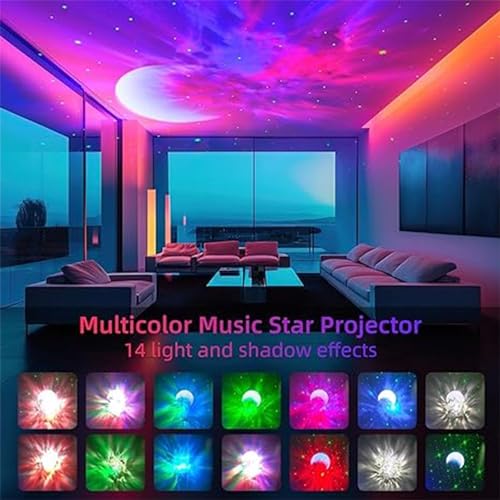 Luminária Astronauta Projetor de Luz LED USB com Caixa de Som e Controle Remoto para Decorações e Il