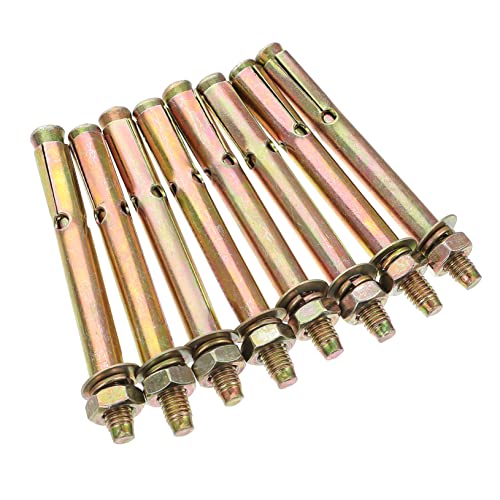 STOBAZA Heavy Duty Expansion Bolts 8pcs M8 x 80mm Zinc Plated for Masonry Ceiling Doors