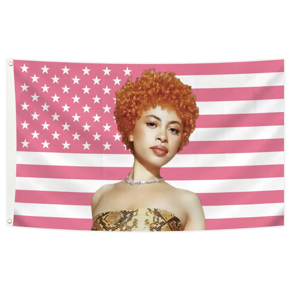 Amazon.com : Ice Rapper Spice Flag Tapestry,Pink spice Poster American ...