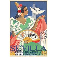 Lantern Press Sevilla artist Maireles Spain c. 1952, Vintage Artwork 12x18 Wall Art Poster, Digital Print Decoration