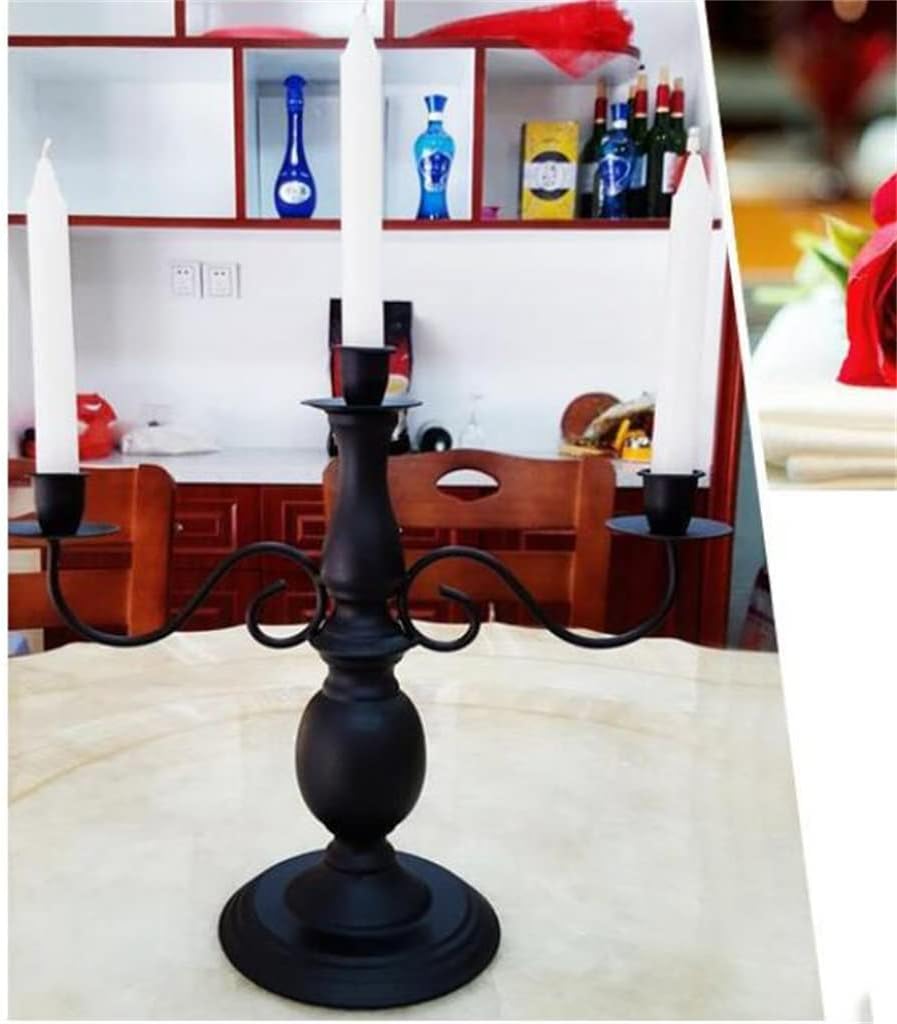 ヨーロピアンスタイルのレトロなノスタルジックなアイアンアートテーブルキャンドルスティックロマンチックなウェディングウェディング用品装