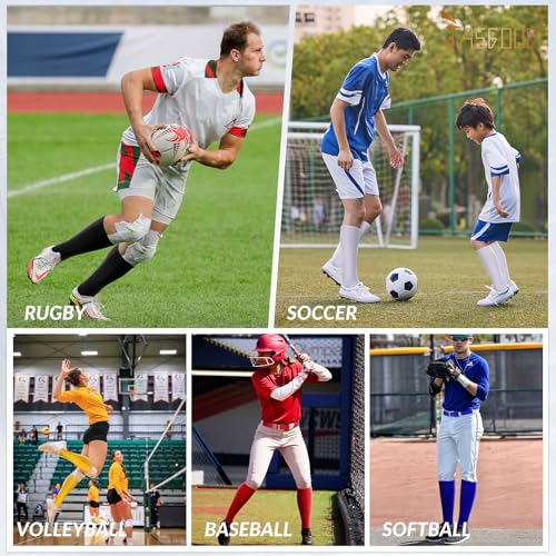 JASGOOD 2 Pack Baseball Belt and Socks Combo Set Adjustable Softball Belt and Socks Elastic Waist Belt for Youth and Adult3