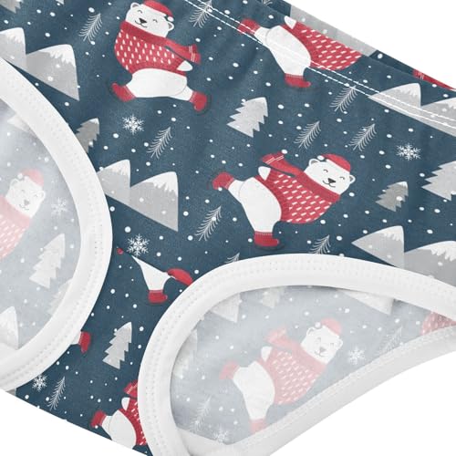Little Girls' Soft Cotton Underwear Kids Breathable Comfort Polar Bear Panties Briefs Toddler4