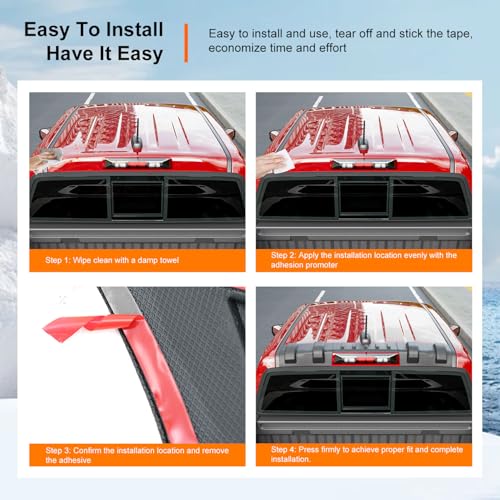 Image of powoq Rear Roof Protector Compatible with 2015-2022 Chevy Colorado Truck Cab Roof Protector Replacement for 2015-2022 Chevy Colorado Accessories
