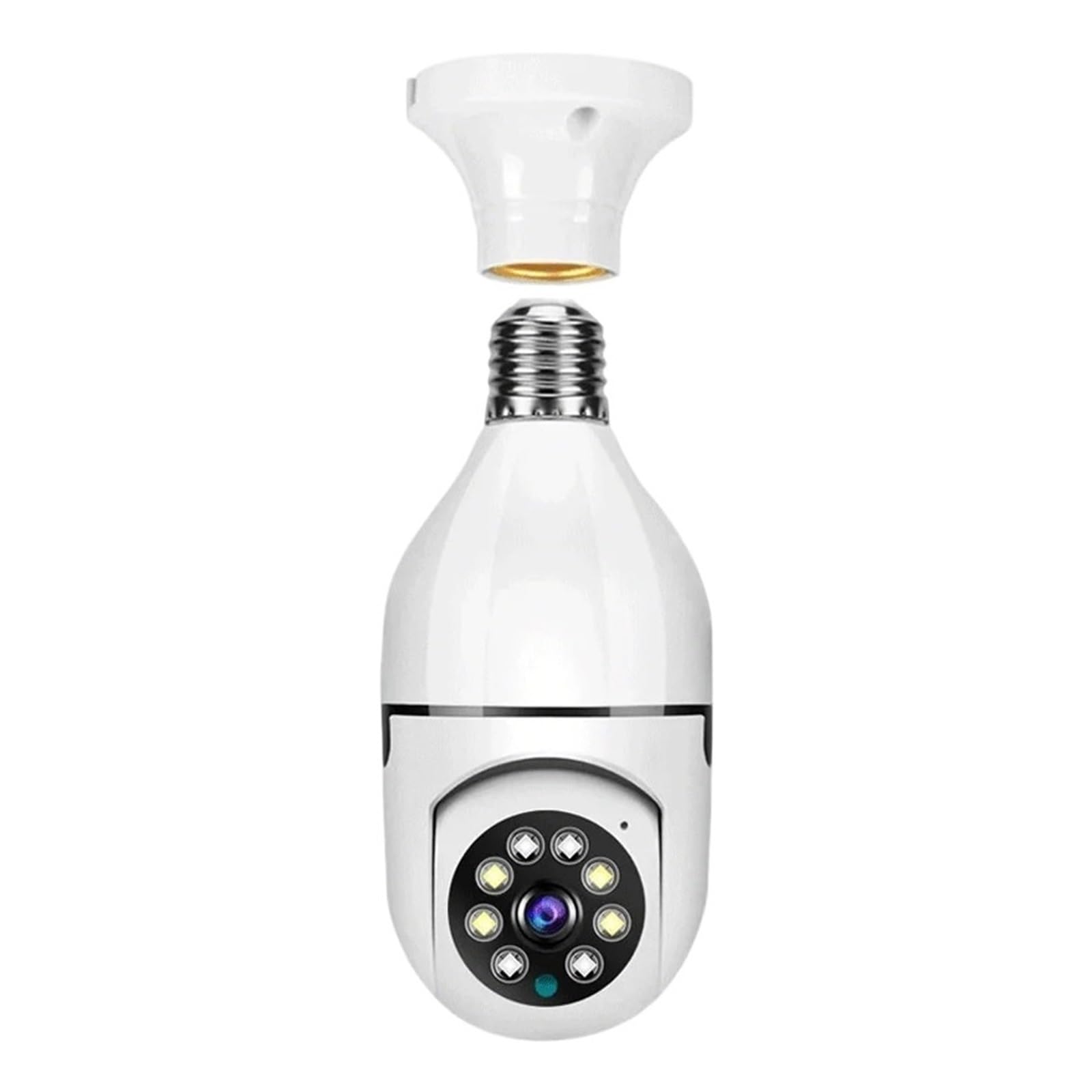 JVDDI WiFi 5G Dual-Band Bulb 2MP Camera Two Way Voice AI Human Detection Night Vision E27 Security Protection Surveilance Cam(5MP Cam 64G Card)