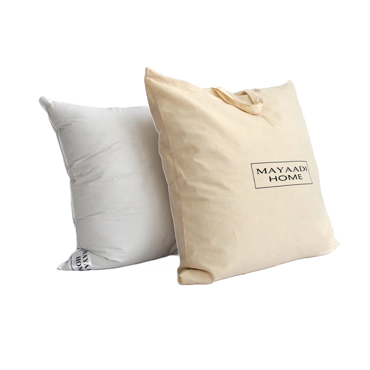 Mayaadi-Home Kopfkissen 80x80 cm | 1400g Füllung, 70% Daunen 30% Federn | 100% Natur Bezug aus Baumwolle | Optimales Kissen zum Schlafen | HS8 Daunenkissen