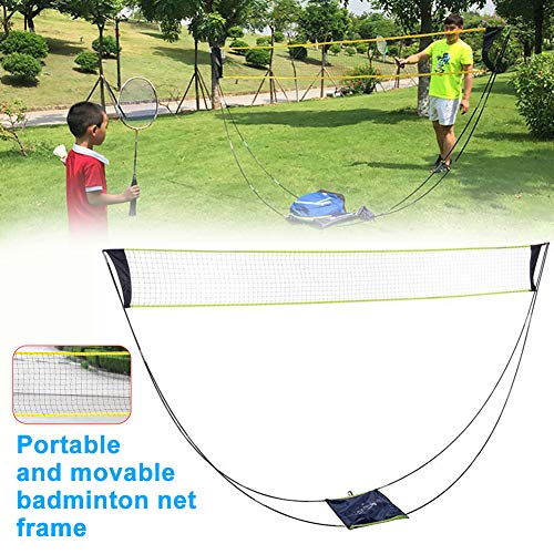 Red de bádminton de HONUTIGE, portátil, extraíble para bádminton, plegable, con soporte y bolsa de transporte, para interior y exterior, patio, playa, césped, No nulo, 290 x 145 cm