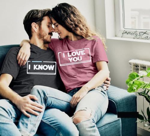 I Love You I Know Couples Matching Outfits Casual Short Sleeve Tops Holiday Couple Shirt Funny Graphic Tees2