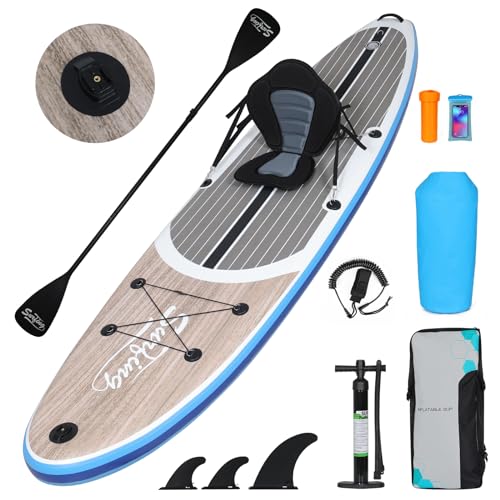 YUSING-11-Inflatable-Stand-Up-Paddle-Board-with-Kayak-Seat-Non-Slip-Deck-SUP-Paddle-Board-with-Premium-Kayak-and-SUP-Accessories-Backpack-Portable-Standing-Boat-for-Youth-Adult