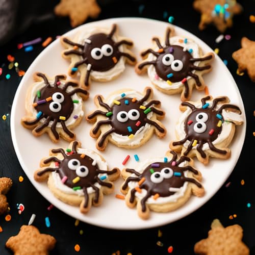 Image of Edible Eyes Cookie Sprinkles,Edible Candy Eyes for Decorating,130g /4.58oz,Small Eyeballs,Black and White Sugar for Cake Decorating,1 cm Eyeballs Sprinkles for Cupcake Toppers Chocolate Cookie Ice Cream Decoration,Children's Party Supplies