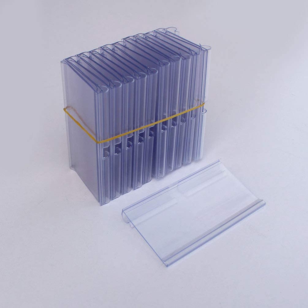 20pcs Clear Plastic Label Holders For Wire Shelf Retail Price Label