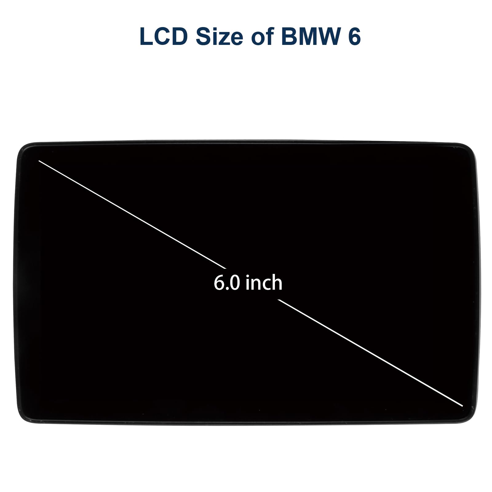 Display per BMW Motorrad Navigator VI 6 LCD Schermo per BMW Motorrad Navigator VI 6 Motorcycle LCD Sostituzione Schermo Touch Screen Digitazer Assembly, Nero con Cornice (Version B)