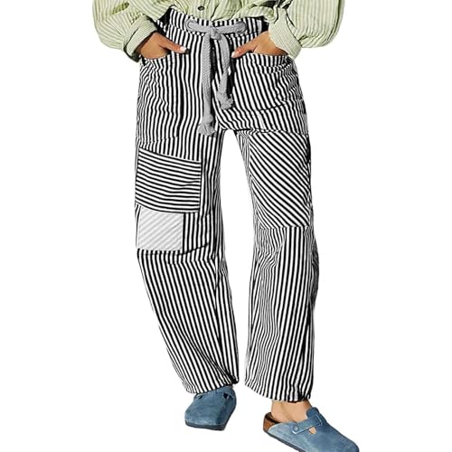 Pantalon de détente rayé pour femme style streetwear lors de vos sorties
