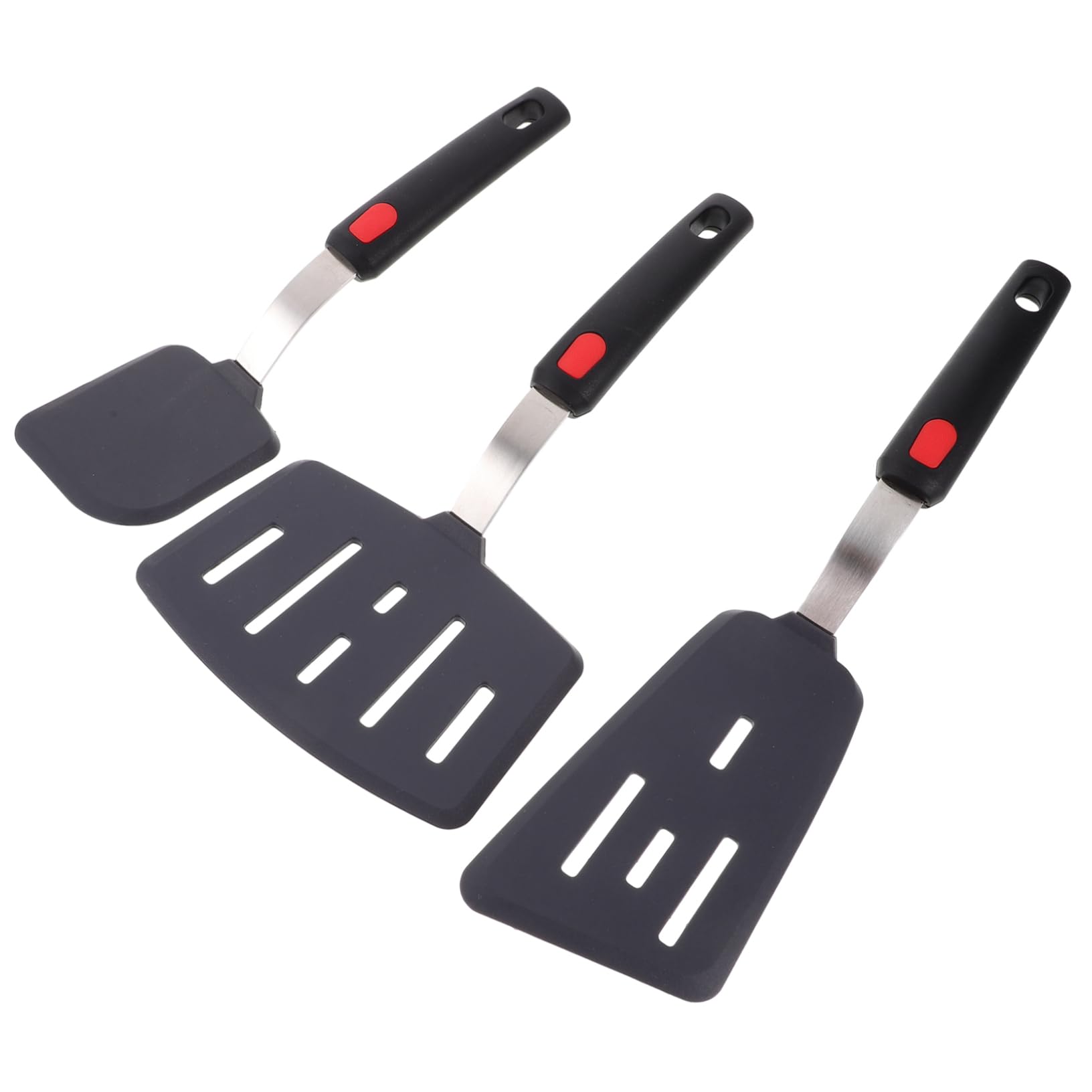 3pezzi Spatola Da Cucina in Silicone Spatola Portatile Per Wok Resistente Al Calore Bordi Lisci Materiale Durevole Antigraffio Per Appenderla Pratico e Facile Da Usare
