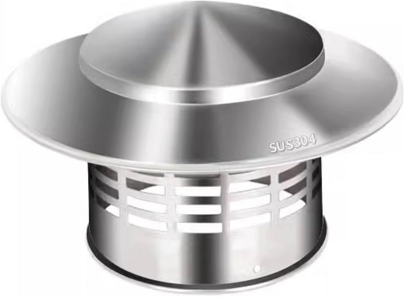 JvFbjLF 304 Stainless Steel Roof Vent Roof Rain Cap All Weather Rain Cap(160mm)