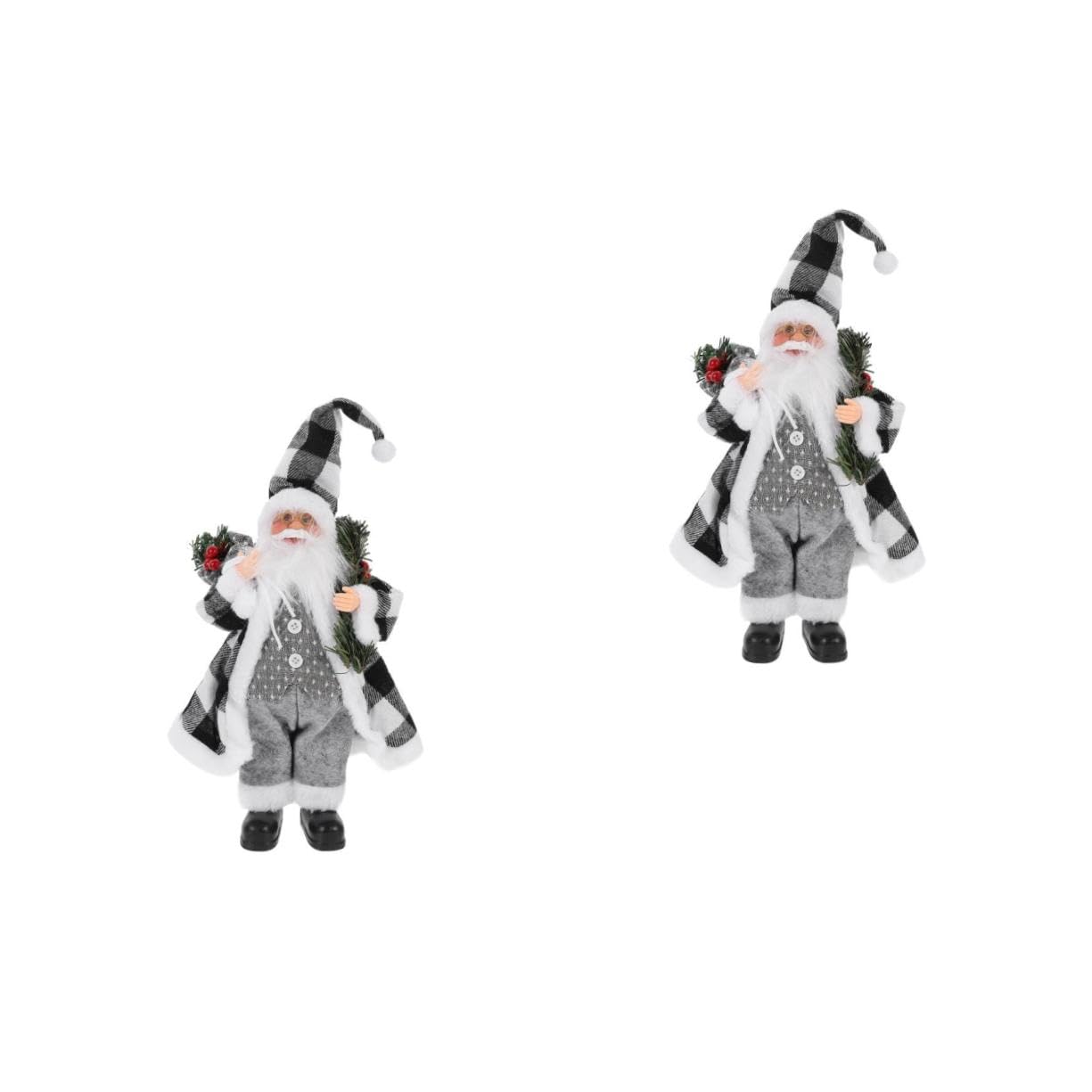 Cabilock 2st Alter Mann Puppe Dekoration Weihnachtshandwerk Weihnachtsschmuck Für Den Tisch Weihnachtsstatue Tischplatte Weihnachtsverzierung Weihnachtsmann-skulptur Chemiefasertuch