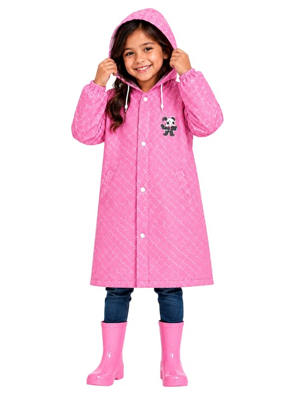 Krystle Kid's Boy's PVC Full Sleeve With Hooded PPlain Raincoat(B...