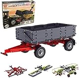 fischertechnik advanced trucks bauanleitung Artikel Nr. 17021. 4-in-1 Traktor Anhänger: X Scheibenegge, Rasenmäher, Fingerharkenschwader, Muldenkipper