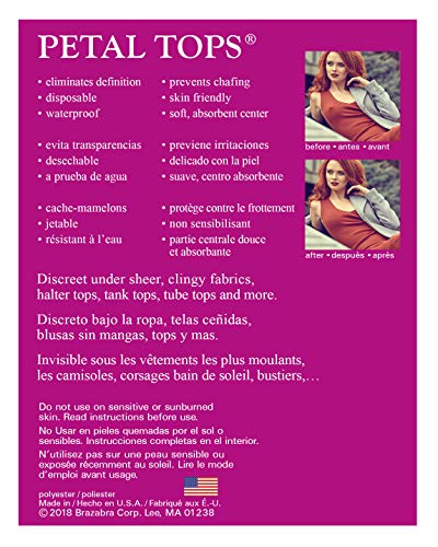 Petal Top Disposable Nipple Covers 15 Pair, Beige, One Size4