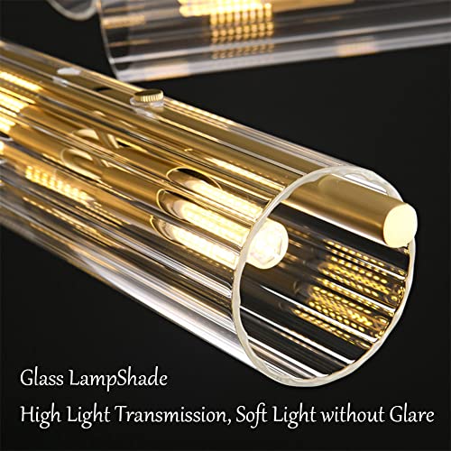 Saffbei Sputnik Chandeliers Modern Gold Branch Chandelier Pendant Light with Cylinder Clear Glass 16 Lights Contemporary Ceiling Hanging Light Fixtures for Dining Living Room Bedroom G9 Bulbs