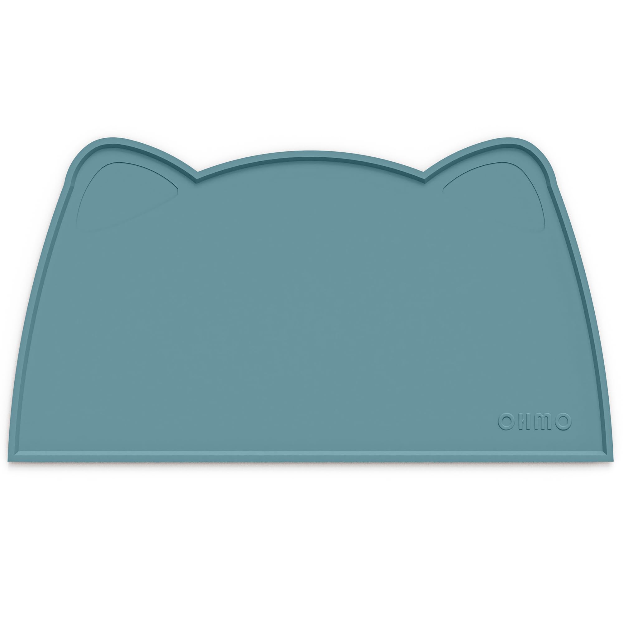 OHMO - Cat Food Mat, Silicone Pet Feeding Mat for Floor Non-Skid Waterproof Dog Water Bowl Tray, Easy to Clean Pet Placemat