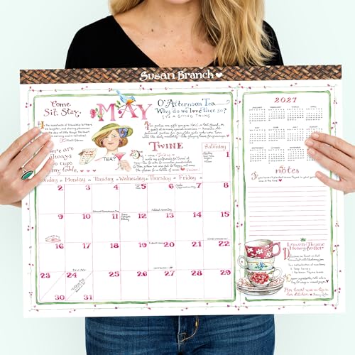 Image of TF Publishing 2027 Susan Branch Large Desk Pad Calendar - 22 x 17 inches
