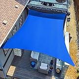 SUNLAX Sun Shade Sail,6.5'x 10' Blue Rectangle Canopy Shades for Outdoor Patio Pergola Cover Sunshade Sails UV Blocking Canovas Covers
